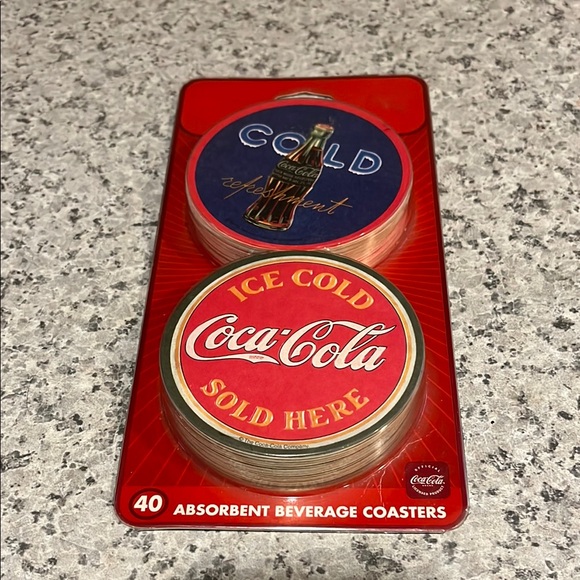 Coca Cola Other - Vintage Coca-Cola Red and Blue Coaster Set